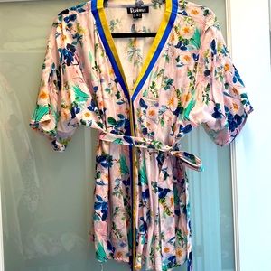 Silk belted wrap top from Anthropologie